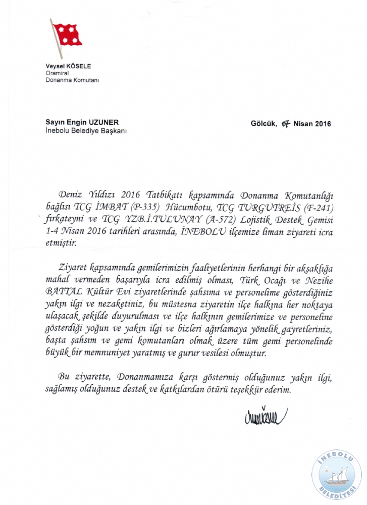 DONANMA KOMUTANI ORAMRAL VEYSEL KSELEDEN  BAKANIMIZ ENGN UZUNERE TEEKKR