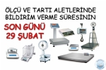 l Ve Tart Aletlerinde Bildirim Verme Sresi 29 ubat'ta Son