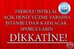 NEBOLU STKLL AIK DENZ YZME YARIINA STANBULDAN KATILACAK SPORCULARIN DKKATNE