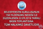 22.09.2016 TARHL BASIN TOPLANTISINA TM HALKIMIZ DAVETLDR
