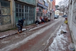 BELEDYEMZCE CADDE VE SOKAKLAR KAR VE BUZDAN TEMZLENYOR
