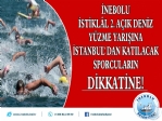 NEBOLU STKLL 2. AIK DENZ YZME YARIINA, STANBULDAN KATILACAK SPORCULARIN DKKATNE!