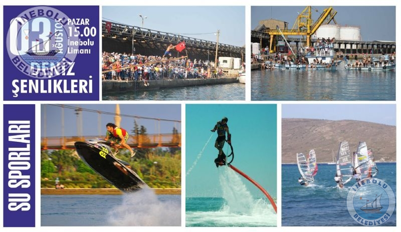 Deniz enliklerinde, Su Sporlar Etkinlikleri Ve Yelken Yarlar.
