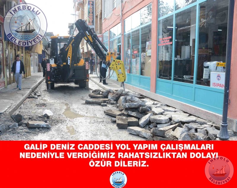 Galip Deniz Caddesi Yol Yapm almalar Devam Ediyor.
