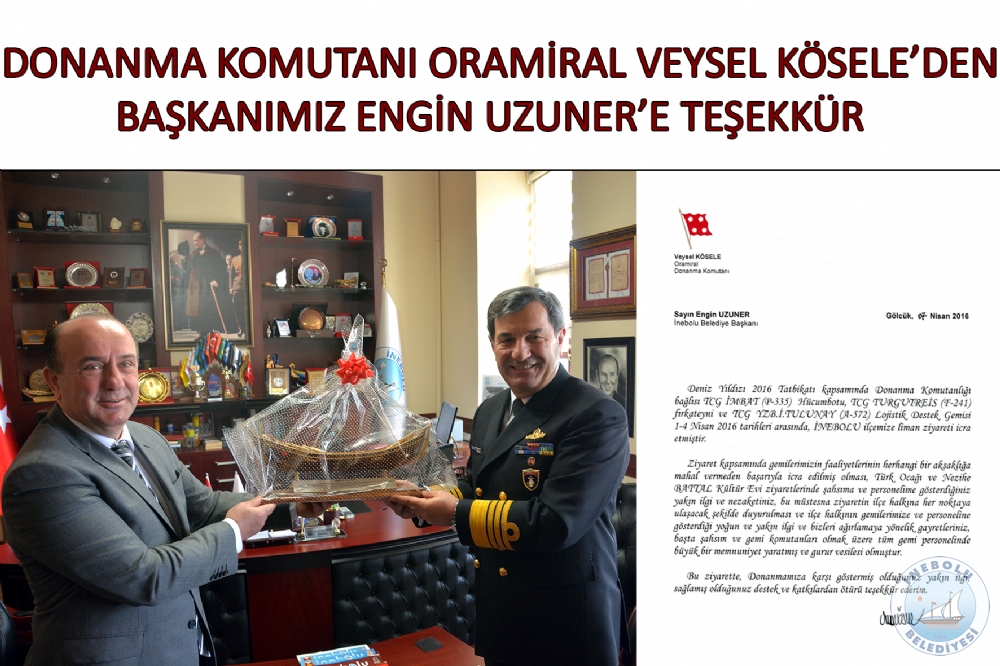 DONANMA KOMUTANI ORAMRAL VEYSEL KSELEDEN  BAKANIMIZ ENGN UZUNERE TEEKKR