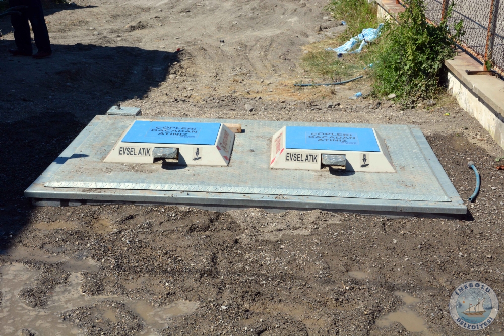 SMETPAA CADDES BASKETBOL SAHASI YANINA YERALTI P KONTEYNIRI YERLETRLD