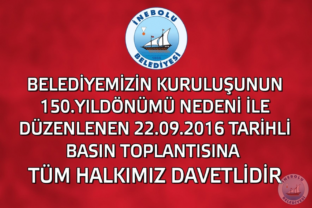 22.09.2016 TARHL BASIN TOPLANTISINA TM HALKIMIZ DAVETLDR