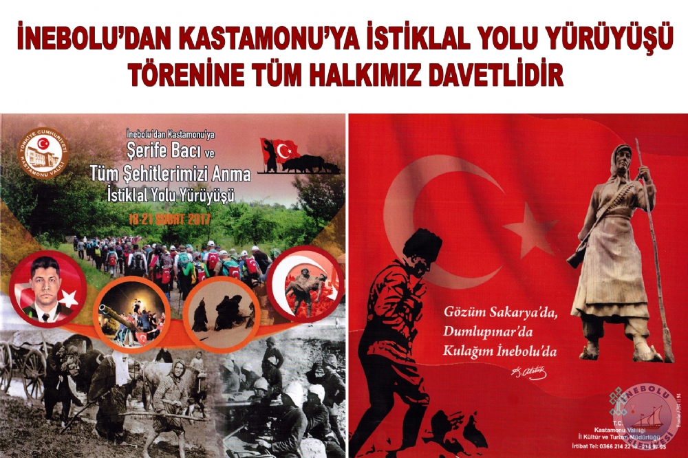 NEBOLUDAN KASTAMONUYA STKLAL YOLU YRY TRENNE TM HALKIMIZ DAVETLDR