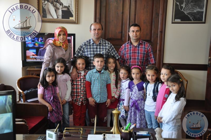 Mustafa erbeti lkretim Okulu Ana Snf rencileri Belediyemizde