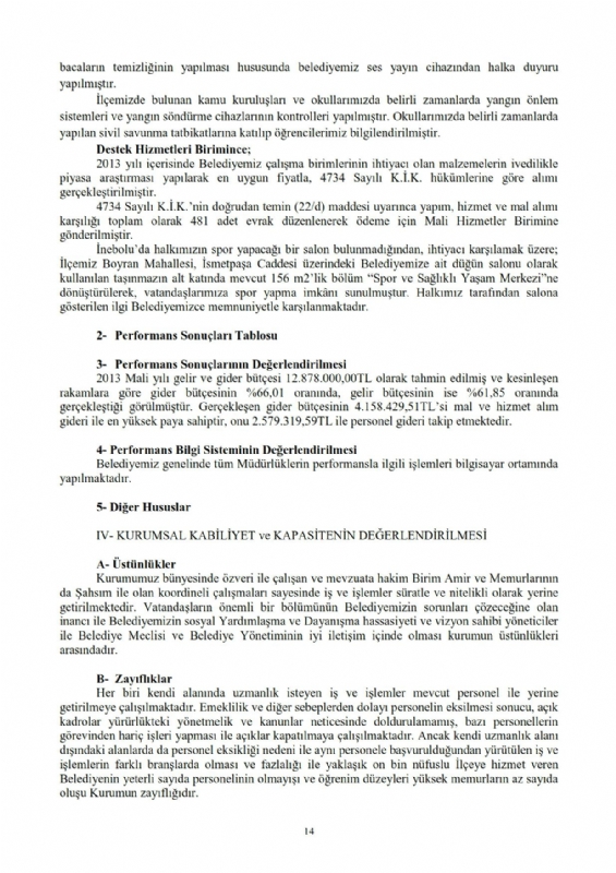 2013 Yl dare Faaliyet Raporu